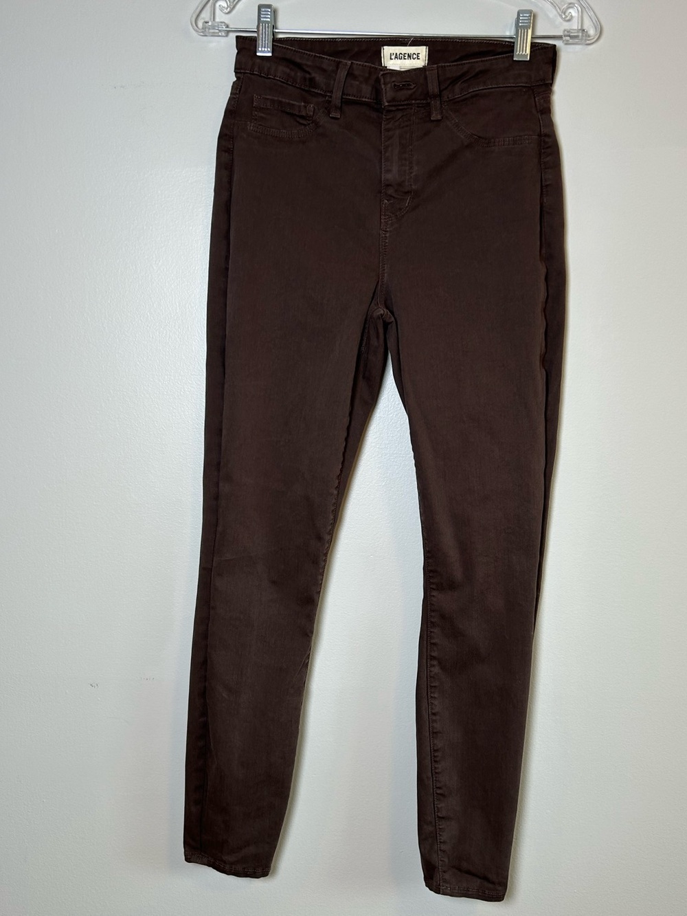L'AGENCE Margot skinny jeans brown high rise stretch denim size 26